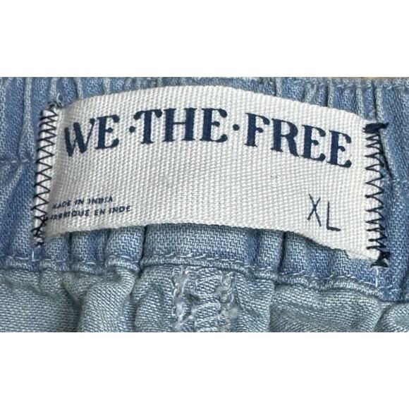 Free People Jeans Women’s Size Large Lily Fields Cinch Wide-Leg Zip Button - Picture 8 of 9